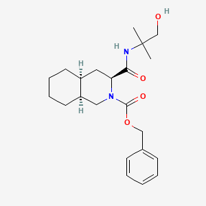 molecular formula C22H32N2O4 B562513 (3S,4aS,8aS)-2-苄氧羰基-十氢-N-(2-羟基-1,1-二甲基乙基)-3-异喹啉甲酰胺 CAS No. 213135-53-6