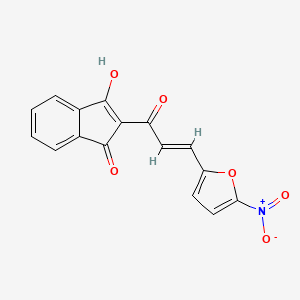 2-[1-hydroxy-3-(5-nitro-2-furyl)-2-propen-1-ylidene]-1H-indene-1,3(2H)-dione