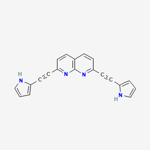 molecular formula C20H12N4 B562515 2,7-双-(1H-吡咯-2-基)乙炔基-1,8-萘啶 CAS No. 467435-64-9