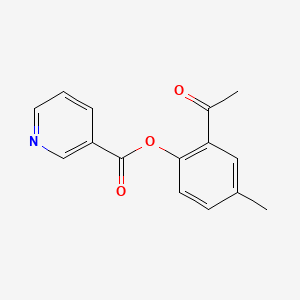 molecular formula C15H13NO3 B5625178 2-acetyl-4-methylphenyl nicotinate 