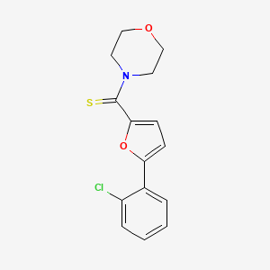 molecular formula C15H14ClNO2S B5625186 4-{[5-(2-chlorophenyl)-2-furyl]carbonothioyl}morpholine 