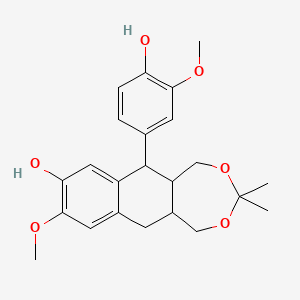 molecular formula C23H28O6 B562519 Isolariciresinol 9,9'-acetonide CAS No. 252333-71-4