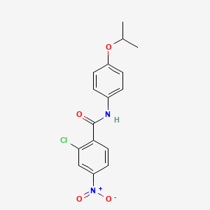 molecular formula C16H15ClN2O4 B5625191 2-chloro-N-(4-isopropoxyphenyl)-4-nitrobenzamide 