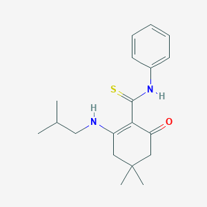 2-(isobutylamino)-4,4-dimethyl-6-oxo-N-phenyl-1-cyclohexene-1-carbothioamide