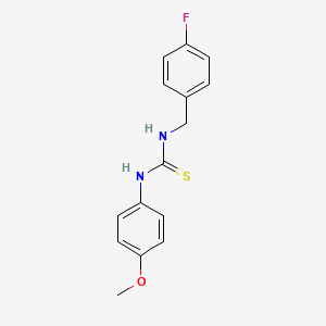 molecular formula C15H15FN2OS B5625201 N-(4-fluorobenzyl)-N'-(4-methoxyphenyl)thiourea 