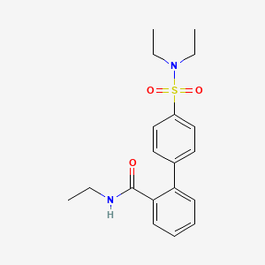 molecular formula C19H24N2O3S B5625209 4'-[(diethylamino)sulfonyl]-N-ethylbiphenyl-2-carboxamide 