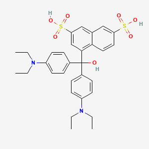 molecular formula C31H36N2O7S2 B562521 4-{Bis[4-(diethylamino)phenyl](hydroxy)methyl}naphthalene-2,7-disulfonic acid CAS No. 107572-88-3