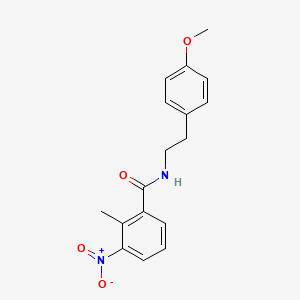 molecular formula C17H18N2O4 B5625218 N-[2-(4-methoxyphenyl)ethyl]-2-methyl-3-nitrobenzamide 