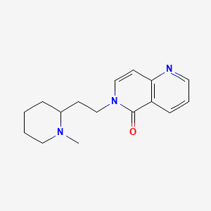 molecular formula C16H21N3O B5625220 6-[2-(1-methylpiperidin-2-yl)ethyl]-1,6-naphthyridin-5(6H)-one 