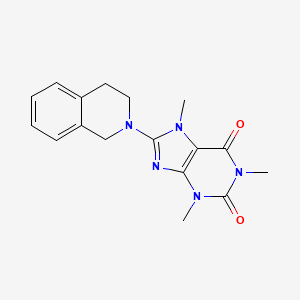 molecular formula C17H19N5O2 B5625226 8-(3,4-dihydro-2(1H)-isoquinolinyl)-1,3,7-trimethyl-3,7-dihydro-1H-purine-2,6-dione 
