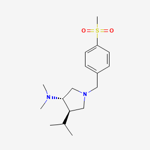 molecular formula C17H28N2O2S B5625227 (3S*,4R*)-4-isopropyl-N,N-dimethyl-1-[4-(methylsulfonyl)benzyl]pyrrolidin-3-amine 