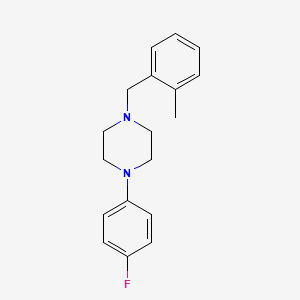 molecular formula C18H21FN2 B5625230 1-(4-fluorophenyl)-4-(2-methylbenzyl)piperazine 