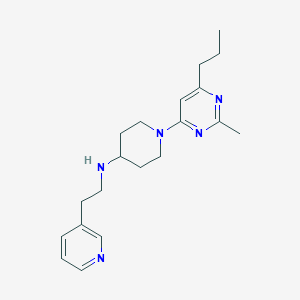 molecular formula C20H29N5 B5625238 1-(2-methyl-6-propylpyrimidin-4-yl)-N-(2-pyridin-3-ylethyl)piperidin-4-amine 