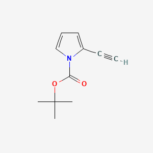 molecular formula C11H13NO2 B562524 叔丁基 2-乙炔基-1H-吡咯-1-羧酸酯 CAS No. 467435-75-2