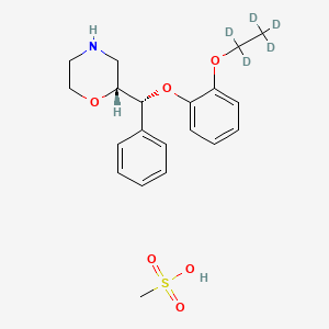 molecular formula C20H27NO6S B562525 Reboxetine-d5 Mesylate CAS No. 1285918-53-7