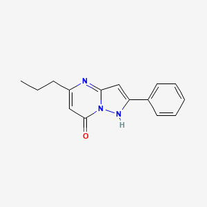 molecular formula C15H15N3O B5625254 2-phenyl-5-propylpyrazolo[1,5-a]pyrimidin-7-ol 