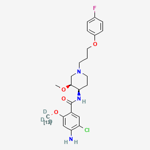 molecular formula C23H29ClFN3O4 B562527 西沙必利-13C,d3 CAS No. 1285970-69-5