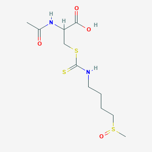 molecular formula C11H20N2O4S3 B562528 N-乙酰-S-[{[4-(甲磺酰基)丁基]氨基羰基硫代]-D-半胱氨酸} CAS No. 334829-66-2