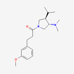 molecular formula C19H30N2O2 B5625286 (3S*,4R*)-4-isopropyl-1-[3-(3-methoxyphenyl)propanoyl]-N,N-dimethylpyrrolidin-3-amine 
