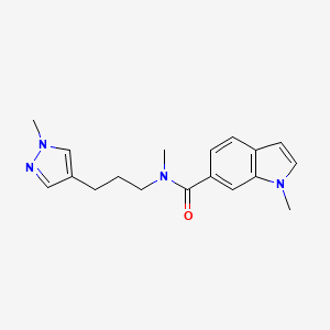 N,1-dimethyl-N-[3-(1-methyl-1H-pyrazol-4-yl)propyl]-1H-indole-6-carboxamide