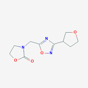 3-{[3-(tetrahydrofuran-3-yl)-1,2,4-oxadiazol-5-yl]methyl}-1,3-oxazolidin-2-one