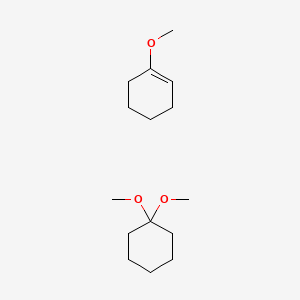 molecular formula C15H28O3 B562532 1-Methoxycyclohexene/cyclohexanone Dimethylacetal Mixture CAS No. 1215762-84-7