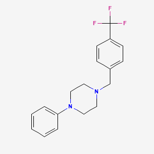 molecular formula C18H19F3N2 B5625343 1-phenyl-4-[4-(trifluoromethyl)benzyl]piperazine 