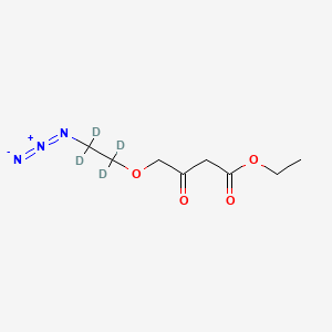 molecular formula C8H13N3O4 B562536 乙基（2-叠氮乙氧基-d4）乙酰乙酸酯 CAS No. 1189691-91-5