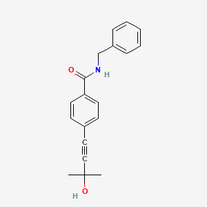 molecular formula C19H19NO2 B5625383 N-benzyl-4-(3-hydroxy-3-methyl-1-butyn-1-yl)benzamide 