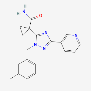 molecular formula C19H19N5O B5625394 1-[1-(3-methylbenzyl)-3-pyridin-3-yl-1H-1,2,4-triazol-5-yl]cyclopropanecarboxamide 