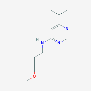 molecular formula C13H23N3O B5625441 6-isopropyl-N-(3-methoxy-3-methylbutyl)pyrimidin-4-amine 