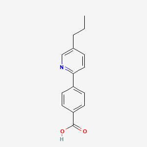 molecular formula C15H15NO2 B5625449 4-(5-propyl-2-pyridinyl)benzoic acid 