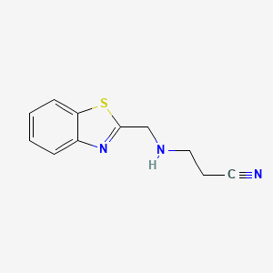 molecular formula C11H11N3S B562545 3-((Benzo[d]thiazol-2-ylmethyl)amino)propanenitrile CAS No. 104345-00-8
