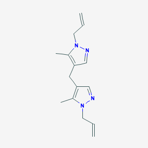 molecular formula C15H20N4 B5625452 4,4'-methylenebis(1-allyl-5-methyl-1H-pyrazole) 