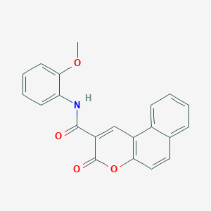 molecular formula C21H15NO4 B5625456 N-(2-methoxyphenyl)-3-oxo-3H-benzo[f]chromene-2-carboxamide 