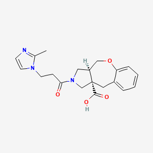 (3aS*,10aS*)-2-[3-(2-methyl-1H-imidazol-1-yl)propanoyl]-2,3,3a,4-tetrahydro-1H-[1]benzoxepino[3,4-c]pyrrole-10a(10H)-carboxylic acid