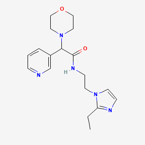 N-[2-(2-ethyl-1H-imidazol-1-yl)ethyl]-2-(4-morpholinyl)-2-(3-pyridinyl)acetamide