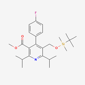 molecular formula C26H38FNO3Si B562551 Methyl 5-(tert-Butyldimethylsilyloxymethyl-2,6-diisopropyl-4-(4-fluorophenyl)-pyridine-3-carboxylate CAS No. 334933-44-7