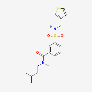 N-methyl-N-(3-methylbutyl)-3-{[(3-thienylmethyl)amino]sulfonyl}benzamide