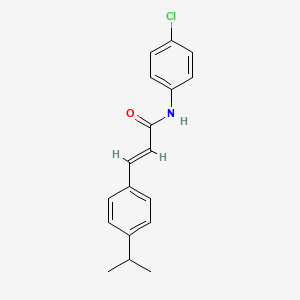 molecular formula C18H18ClNO B5625520 N-(4-chlorophenyl)-3-(4-isopropylphenyl)acrylamide 