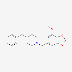 4-benzyl-1-[(7-methoxy-1,3-benzodioxol-5-yl)methyl]piperidine