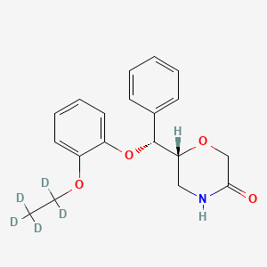 molecular formula C19H21NO4 B562554 rel-(2R,3R)-6-[α-(2-乙氧基-d5-苯氧基)苄基]吗啉-3-酮 CAS No. 1292840-26-6