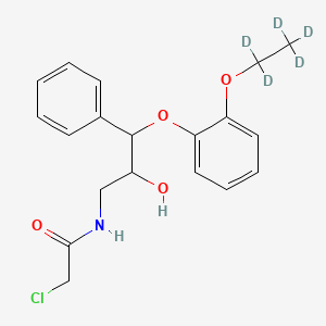 molecular formula C19H22ClNO4 B562555 (2RS,3RS)-1-Chloroacetylamino-3-(2-ethoxy-d5-phenoxy)-2-hydroxy-3-phenylpropane CAS No. 1184995-73-0