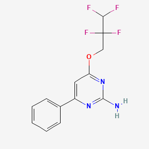 molecular formula C13H11F4N3O B5625555 4-phenyl-6-(2,2,3,3-tetrafluoropropoxy)-2-pyrimidinamine 