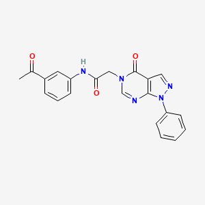 N-(3-acetylphenyl)-2-(4-oxo-1-phenyl-1,4-dihydro-5H-pyrazolo[3,4-d]pyrimidin-5-yl)acetamide