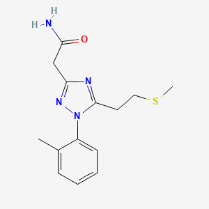 2-{1-(2-methylphenyl)-5-[2-(methylthio)ethyl]-1H-1,2,4-triazol-3-yl}acetamide