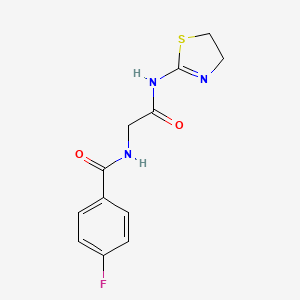 N-[(4,5-Dihydro-thiazol-2-ylcarbamoyl)-methyl]-4-fluoro-benzamide