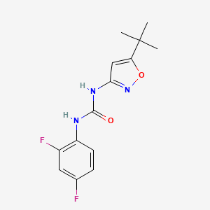 molecular formula C14H15F2N3O2 B5625574 N-(5-tert-butyl-3-isoxazolyl)-N'-(2,4-difluorophenyl)urea 