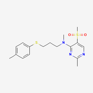 N,2-dimethyl-N-{3-[(4-methylphenyl)thio]propyl}-5-(methylsulfonyl)pyrimidin-4-amine