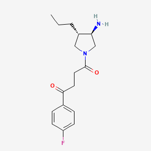 4-[(3R*,4S*)-3-amino-4-propylpyrrolidin-1-yl]-1-(4-fluorophenyl)-4-oxobutan-1-one